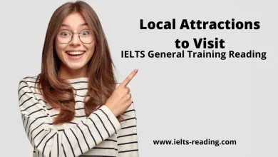 Local Attractions to Visit IELTS Reading General training with answers
