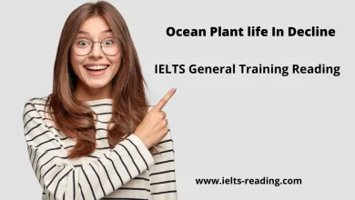 Ocean Plant life In Decline IELTS Reading General training with answers