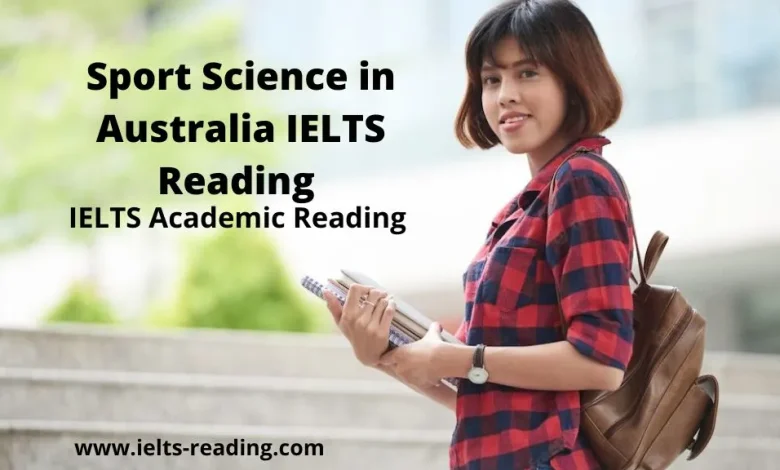 Sport Science in Australia IELTS Reading Answers Sport Science in Australia IELTS Reading