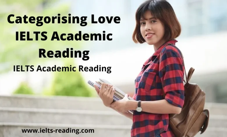 Categorising Love IELTS Academic Reading Categorising Love IELTS Academic Reading