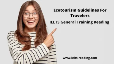 Ecotourism Guidelines For Travelers IELTS Reading General training with answers