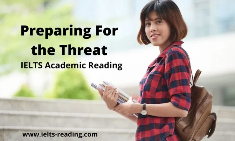 Preparing For the Threat Reading Answers Preparing For the Threat Reading Answers