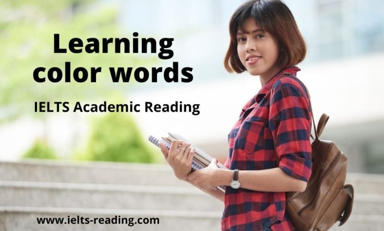 Learning color words Reading Answers Learning color words Reading Answers